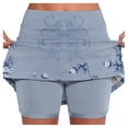 thumbnail image 2 of Wxolcjlv Womens Floral Print Skort High Waist Built‑In Short Workout Casual Skirts, 2 of 8