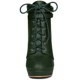 thumbnail image 2 of Botines con plataforma Allegra K tacones de bloque con correa con cordones Verde oscuro 39, 2 of 6