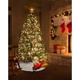 thumbnail image 5 of Ivory White Christmas Tree Skirt 36 Inches Large Christmas Skirt Tree, Pure Swan White Solid Color Simple Minimalism Art Tree Skirt Christmas Decorations for Fireplace Party Holidays Indoor Outdoor, 5 of 7