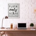 thumbnail image 6 of Flush Only Bathroom Sign Family Home Word Design XXL Stretched Canvas Wall Art by Daphne Polselli, 6 of 6