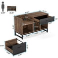 thumbnail image 7 of Tribesigns 2 Drawers File Cabinet, 39 inch Lateral Filing Cabinet with Open Storage Shelves for Home Office, Rustic Brown, 7 of 7