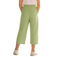 thumbnail image 6 of Mifsaly Plus Size High Waisted Capri Pants Women Relaxed Cropped Trousers Summer Vacation Daily Casual Wide Leg Slacks 2026 13 Years, 6 of 8