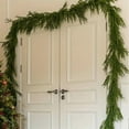 thumbnail image 4 of DAMAI 2025 Christmas Artificial Cypress Leaf Vine Wreath, 6 Ft Dense Pines Realistic Touch Norfolk Garland Ornaments, Christmas Garland for Holiday Mantle Fireplace Table Home, 4 of 9