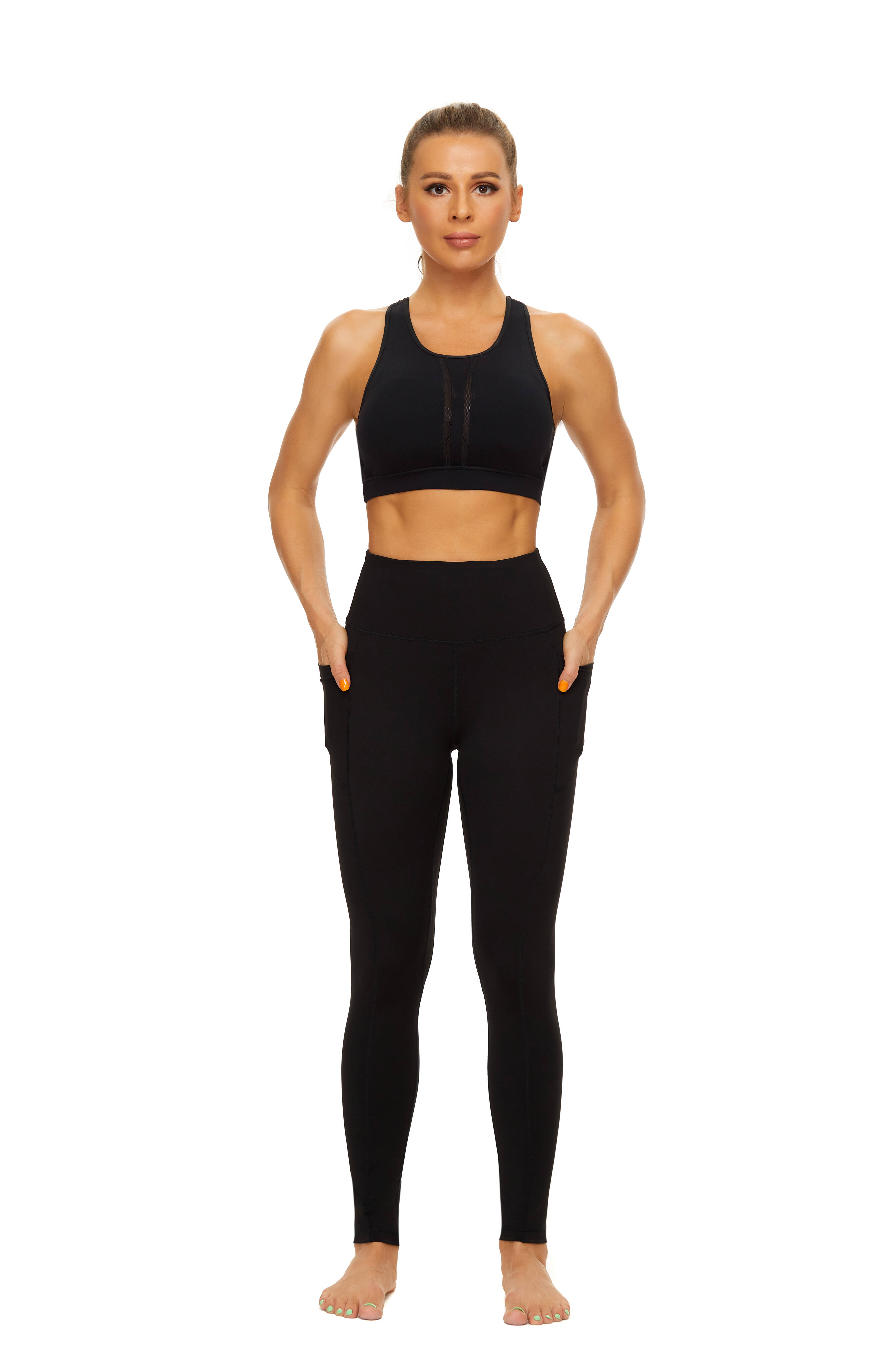 iniber Women's High Waist Yoga Pants with Pockets, 4-Way Stretch photo 4