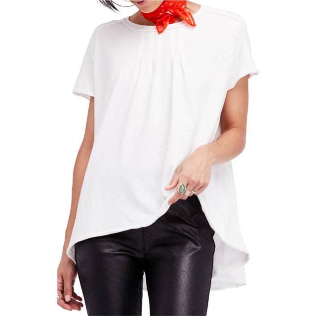Camiseta básica Free People Little Gem color hueso mediana