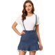 thumbnail image 1 of Minifalda Vaquera Allegra K con dobladillo con volantes y tirantes Ajustables para Mujer Azul XL, 1 of 5