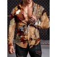 thumbnail image 1 of Camisa con estampado abstracto para hombre, camisa de estilo artístico de manga larga de otoño, moda masculina, ropa informal para exteriores, 1 of 6