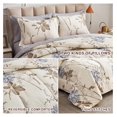 thumbnail image 6 of TiaGOC 7 Piece Bed in a Bag Queen, Flower Botanical Smooth Soft Microfiber Floral Comforter Set for All Season (1 Comforter, 2 Pillow Shams, 1 Flat Sheet, 1 Fitted Sheet, 2 Pillowcases), 6 of 7