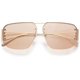 thumbnail image 4 of Gafas De Sol De Aviador De Moda Para Mujer Para Hombre Gafas De Sol Con Montura Sin Montura De Metal Retro Lentes De Sol Para Mujer Sj1192-marrón, 4 of 5