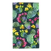 Kll Watercolor Cactuses Ultra Absorbent & Soft Hand Towels For Bath, Hand, Face, Gym And Spa-27.5x16in