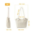 thumbnail image 5 of Deago Large Straw Beach Bag for Womens, Straw Handbag Woven Tote Bag with Zipper Summer Shoulder Bag (Beige), 5 of 9