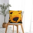 thumbnail image 7 of Wukai Flower Bush Sunflower Premium Polyester Fleece Pillow Covers with Hidden Zipper Closure,Luxuriously Soft and Durable-16"x16", 7 of 7