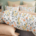 thumbnail image 4 of Say Yes Bedding Estella Orange Floral 100% Cotton Reversible Comforter Set, Lightweight Floral Bedding Set with Pillow Shams, King Size, 4 of 5
