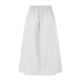 thumbnail image 3 of Vedolay Summer Skirts Women's 2023 Summer Plaid Elastic High Waist Flowy A Line Maxi Skirt with Pockets,White L, 3 of 4