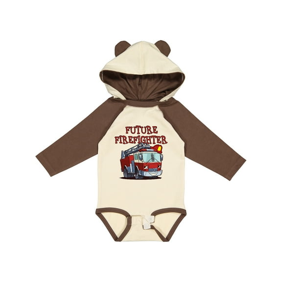 Inktastic Future Firefighter Boys or Girls Long Sleeve Baby Bodysuit