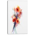 thumbnail image 2 of Soft Color Flowers on White Background - Large Floral Canvas Art Print, 2 of 4