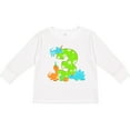 thumbnail image 3 of Inktastic Dinosaur Party-third Birthday Boys or Girls Long Sleeve Toddler T-Shirt, 3 of 5
