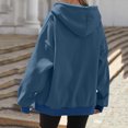 thumbnail image 6 of Zip Up Hoodie For Women Casual Long Sleeve Sweatshirts Fall Winter Track Jackets, L, 6 of 6