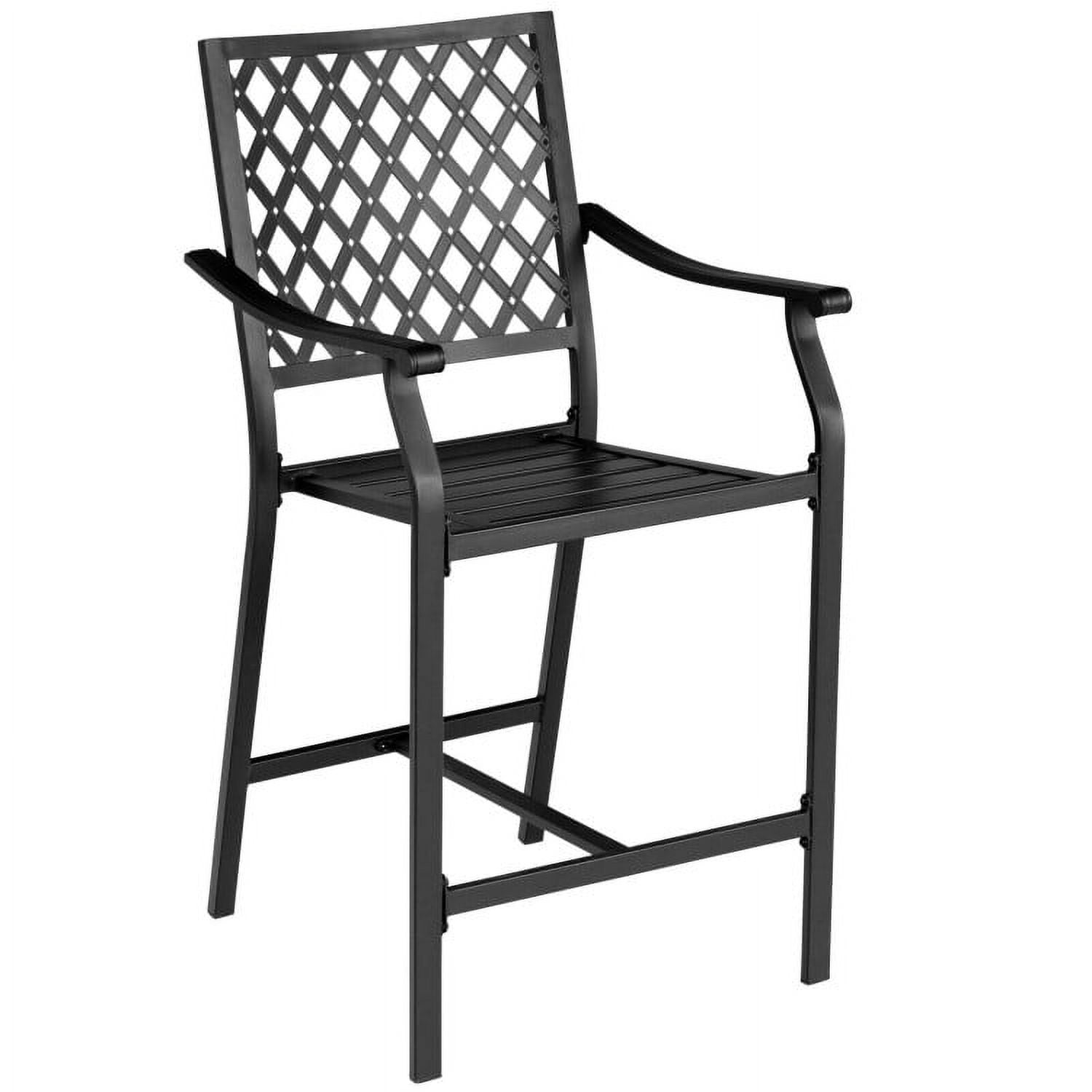 Aimee Lii 3 Pieces Patio Bar Set with 2 Bar Stools and 1 Square Table, Outdoor Patio Furniture