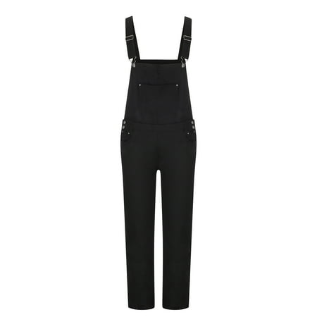

Cargo Pants for Men Casual Fashion Solid Breast Pocket Rompers Washed Denim Suspender Long Pants Overalls Black M