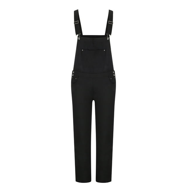 Penkiiy Men's Denim Bib Overalls Fashion Ripped Jeans Slim Jumpsuit with Pockets 2XL Black