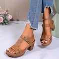 thumbnail image 1 of MKLEKYY Sandalias de Plataforma para Mujer, Cómodas Sandalias Casuales Con Tiras Anchas, Transpirables, Con Punta Abierta, para Caminar En La Playa, Verano, Primavera y Otoño., 1 of 4