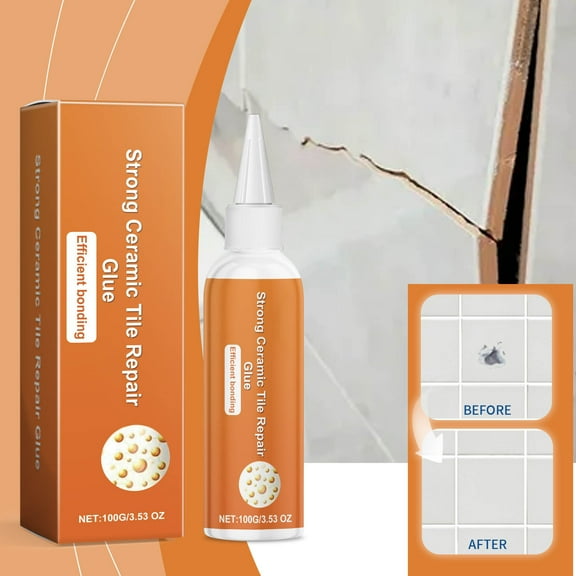 Vrorvz Tile Repair Paste with Strong Adhesion for Cracked or Peeling Tiles Suit for Kitchens and Bathrooms Versatile for Ceramic Porcelain Baseboards Gypsum Ceilings Fireproof Boards