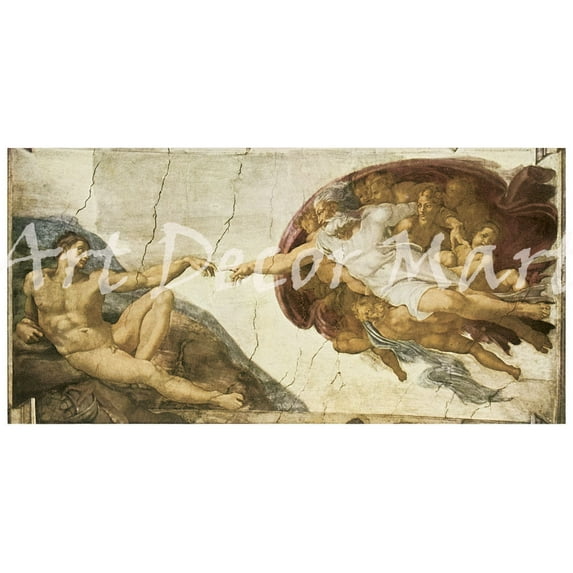 Creation Of Adam - CANVAS OR FINE PRINT WALL ART