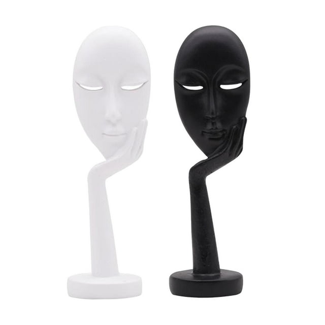 2 estatuas de , manualidades, estatuil de escritorio, porche de casa, estantería, escultura Zulema Figurilla de pensador