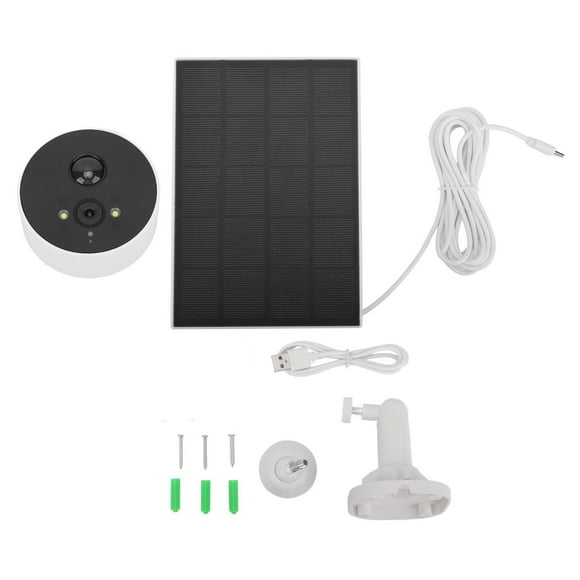 Solar Security Camera 2MP PIR Human Detection Color Night Vision 2 Way Voice Call IP66 Outdoor Wireless WiFi Camera