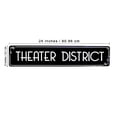 thumbnail image 3 of Metal Theater District Street Road Sign Theatre Play Cast Party Wall Art Home Movie Room Decor, 3 of 4