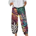 thumbnail image 2 of Lilgiuy Women Printing Ankle-Length Pants Pokets Casual Elastic Trousers Pants Alt Clothing Alternative Clothing, 2 of 5