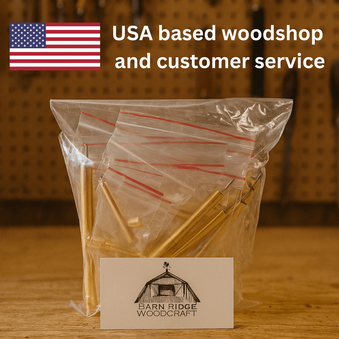 Slimline Pen Kit for Wood Turning || 10 Pack with Multiple Finishes || 7mm Twist Pen Kit