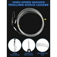 thumbnail image 2 of BLUEWING High Speed Wahoo Trolling Shock Leader with 25ft 250lb Mono Line and Stainless Steel Large Snap Swivel Wahoo Shock Leader for Saltwater Fishing, 2 of 7