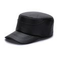thumbnail image 1 of Men's Real Cowhide Leather Flat Cap with Earflaps, Genuine Winter Hat, 1 of 7