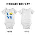 thumbnail image 3 of Love Ecuador Flag Heart Baby Jumpsuits Newborn Clothes (White, 0-3 Months), 3 of 5