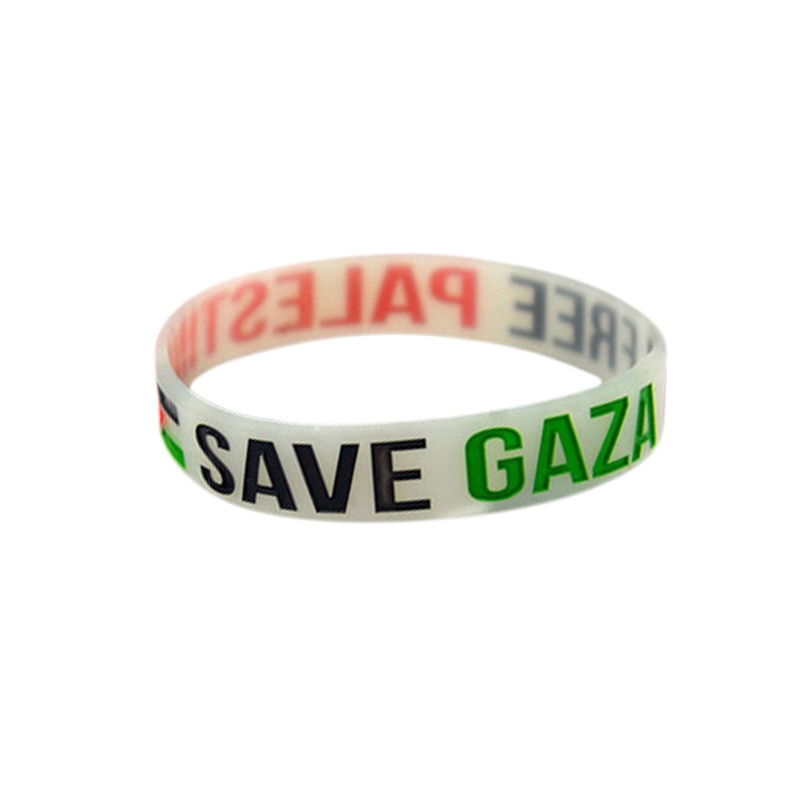 3 Wood Palestinian Flag Elastic Band Bracelet Wristband SUPPORT FREE PALESTINE 