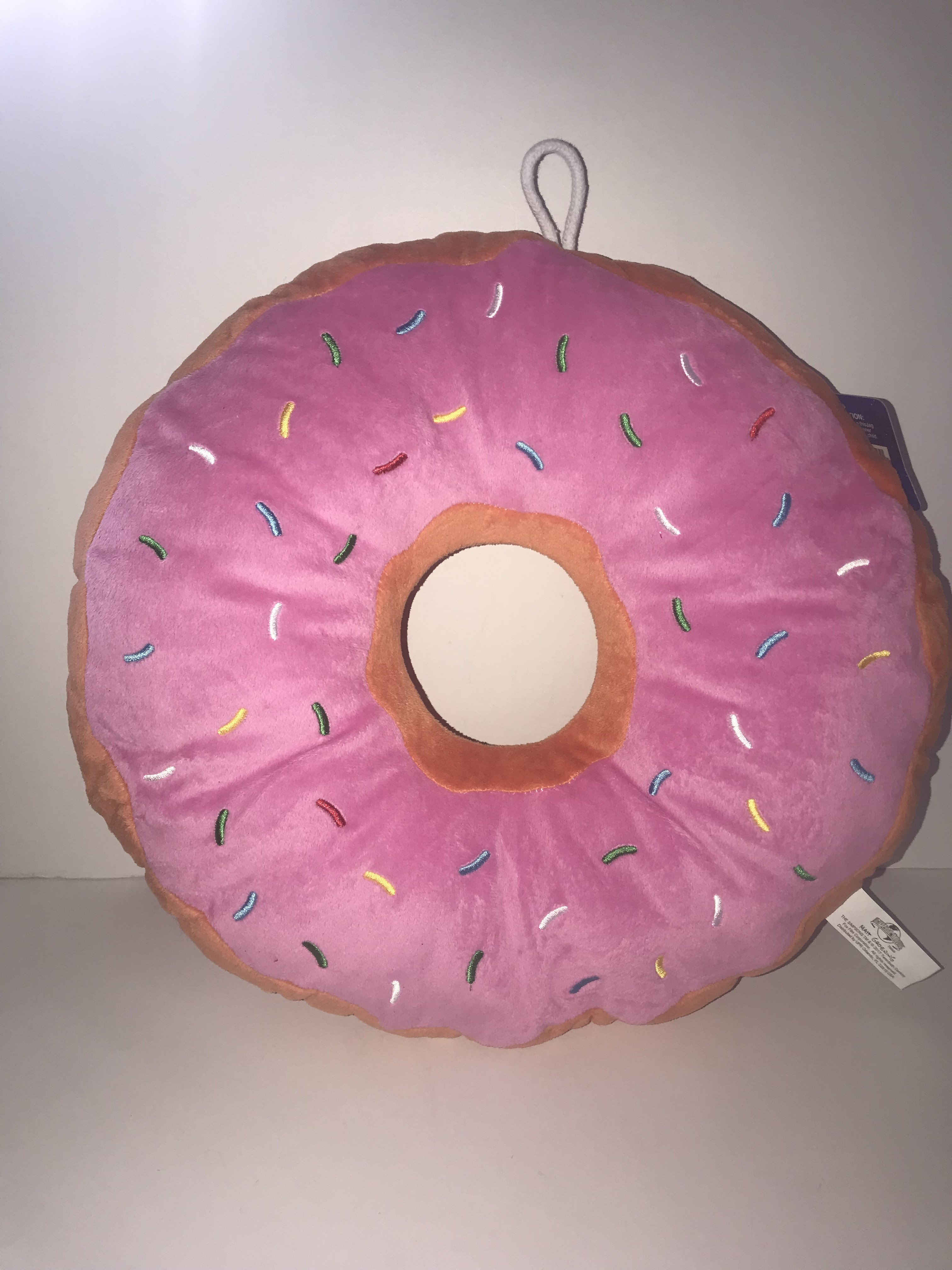 Universal Studios The Simpsons Sprinkled Donut Plush Lard Lad Pink 