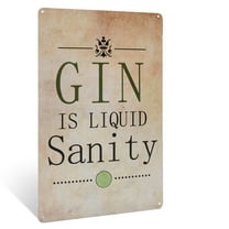 Bar Sign Gin Is Liquid Sanity Funny Man Cave Garage Decorations Dorm Room Decor