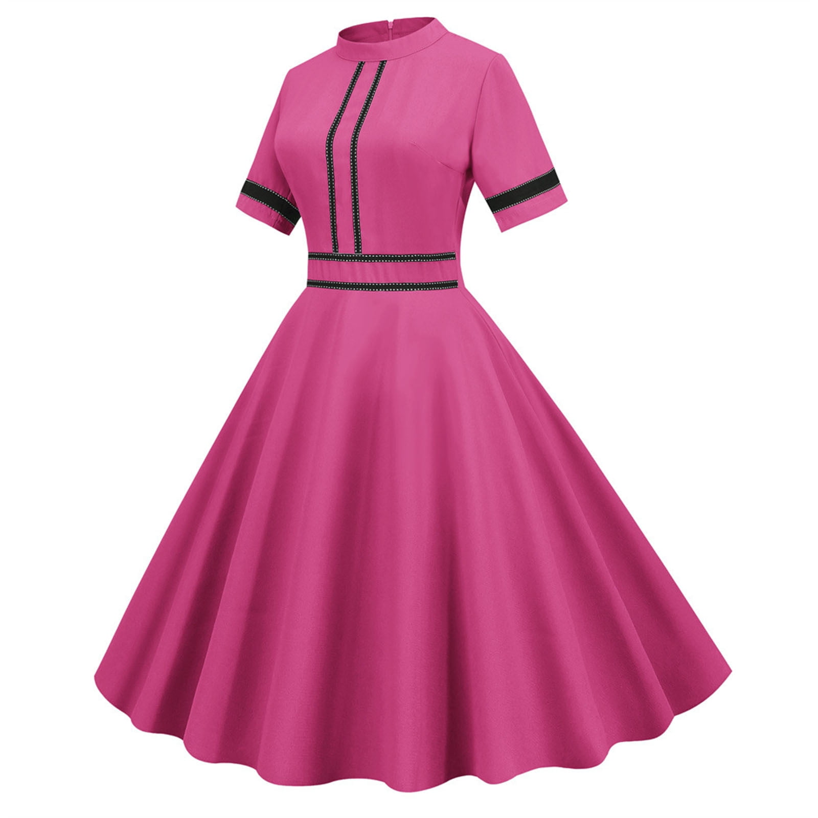 Bust 36 Vintage 1950s Dusky Pink Damask Evening Dress