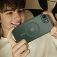 thumbnail image 7 of VENINGO Magnetic Phone Case for iPhone 16e / iPhone 17e 6.1" Compatible with Mag-safe , Translucent Matte Shockproof Scratch Resistant iPhone 16e Case / iPhone 17e Case，Dark Green, 7 of 7
