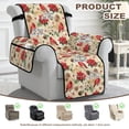 thumbnail image 4 of TSOVTHRID Cardinal Poinsettia Pinecone Print Recliner Covers Recliner Sofa Cover Furniture Protector Recliner Chair Covers with Elastic Strap Washable Dog Couch Recliner Cover for Christmas Decor, 4 of 7