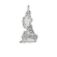 thumbnail image 1 of Sterling Silver 16" .8mm Box Chain "GREAT BRITAIN" Country Pendant Necklace, 1 of 2