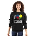 thumbnail image 3 of I Love Someone with Autism Puzzle Unisex Plus Fleece Graphic Sweatshirt Brisco Brands 5X, 3 of 5