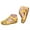 Yellow, variant on Womens Arch Support Orthopedic Sandals Closed Toe Ankle Strap Summer Hollow out Wedge Shoes