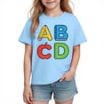 thumbnail image 1 of Camiseta de Manga Corta Linda para Niños, Camiseta de la Temporada de la Escuela de Impresión Gráfica, Camisetas de Manga Corta de las Niñas Suaves para Niños de Edades 3-10, 1 of 9