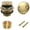 Brushed Gold, variant on All Metal Tip-Toe Bathtub Drain Kit with Two-Hole Overflow Faceplate and Universal Fine/Coarse Thread Assembly, Bath Tub Drain Kit fits All Bathtub -Brushed Nickel