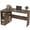 Walnut, variant on Garvee L Shaped Desk with Storage Shelves, Small Corner Desk for Small Spaces, Corner Table with 3 Tier Shelves, Home Office, Writing Study Gaming Desk, Walnut Wood