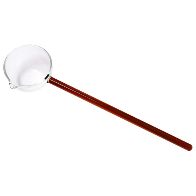 Juego de Cucharas de Vidrio, Diseño Artesanal de Borosilicato, Resistentes Al Calor y Robustas, Boca Inclinada Colorida para Remover, Versátiles para Bares y Cocinas, Un Toque Moderno para T