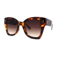 thumbnail image 2 of Womens Oversize Butterfly Thick Horn Rim Plastic Sunglasses Tortoise Brown, 2 of 4